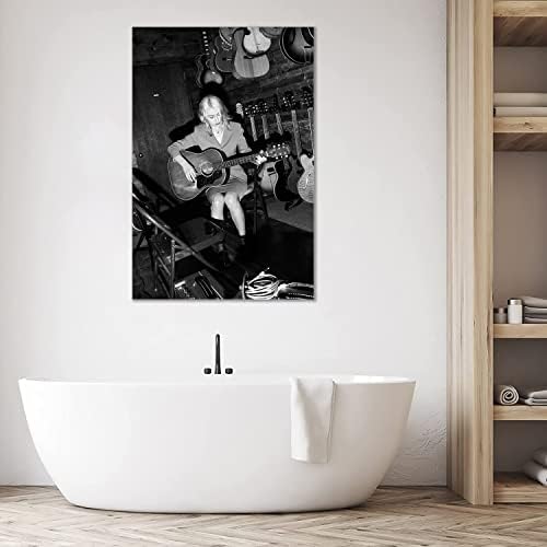 Kgarb Phoebe Bridgers Постер пејач црно -бел постер Фото печатење wallид уметност плака за отпечатоци за печатење за декор за спална соба