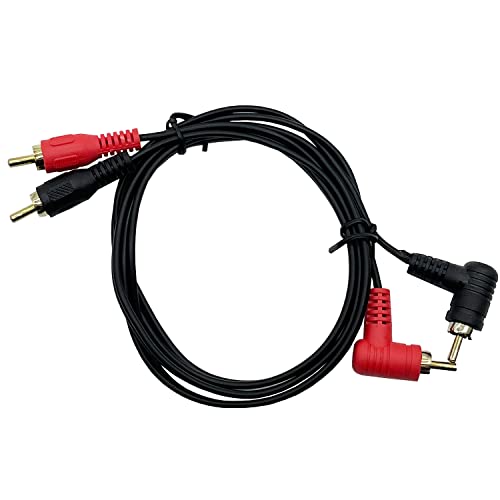 Аудио кабел за аудио кабел Traovien RCA, кабел 2RCA, 90 степени 2-машки до 2-машки RCA аудио стерео аудио кабел за аудио кабел 1M/3FT