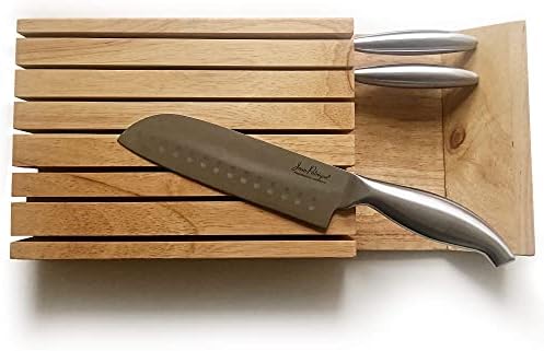 Кујна Фиока Дрвен Нож Блок | Природно Дрво Кујна Нож Држач За Кујна Контра | Нож Блок без Ножеви | Немагнетни Нож држач | Од Жан Патрике