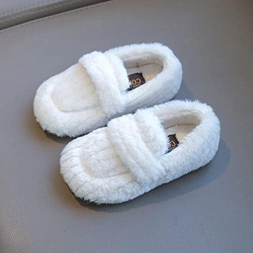 Модерни зимски деца чизми за момчиња и девојчиња памучни чевли рамен дно топло лизгање на чевли за момчиња за деца