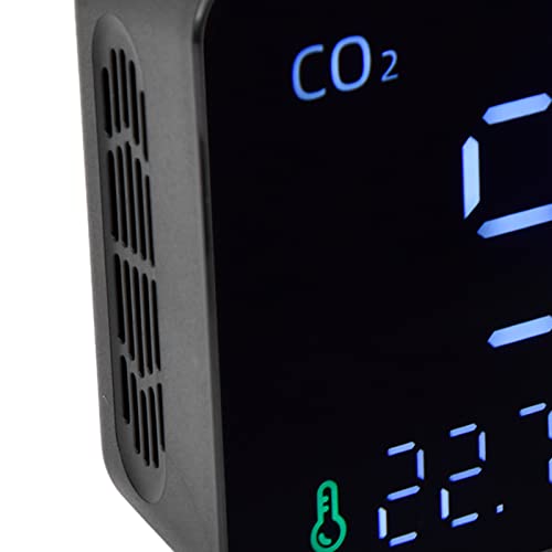 Монитор на CO2 Далеку инфрацрвена 400 до 5000ppm откривање 1 ℃ до 70 ℃ 0‑99% детектор на СО2 со USB полнење за домаќинство