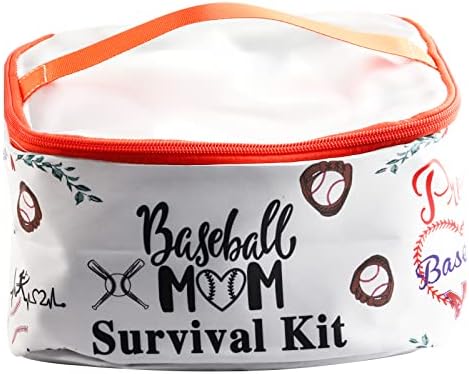 PXTIDY Бејзбол Мајка Патент Козметички Случај Бејзбол Спорт Мама Опстанок Комплет Шминка Случај Организатор Козметичка Торба
