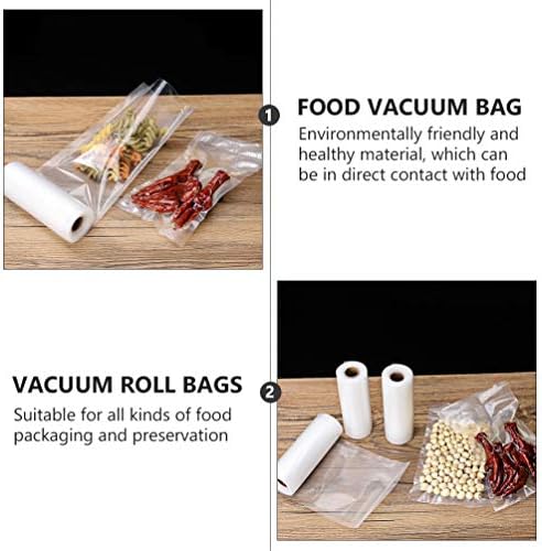 Кабилок вакуум заптивки 2 ролни вакуумски заптивки торби замрзнувач торбички ролни со зеленчук овошје за складирање за домашна
