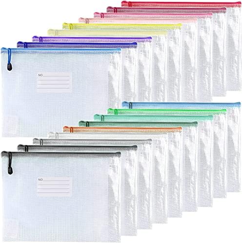 Ouaimyy-18 компјутерски патеки со патенти со етикета папки за џебни документи за поштенски торби за училишни канцелариски материјали,