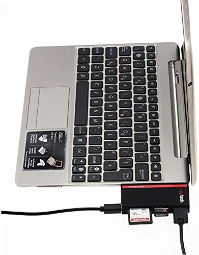 Navitech 2 во 1 лаптоп/таблет USB 3.0/2.0 HUB адаптер/микро USB влез со SD/Micro SD картички читач компатибилен со ASUS BR1100FKA 11.6