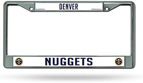 NBA Denver Nuggets Стандардна рамка за регистарска табличка со хром