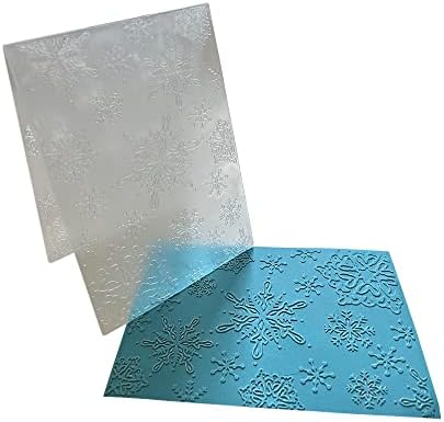 Снегулки втиснуваат папки текстурирани впечатоци пластични втисувачки папки за правење картички за правење книги и други занаети