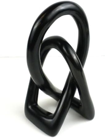Глобални занаети природен садстон 6-инчен lубовник јазол во црно