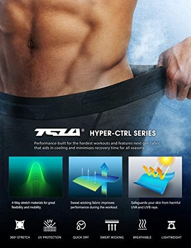 TSLA 1, 2 или 3 пакувања за компресивни панталони за машки пакувања, ладно суво атлетско тренингот што работи хеланки со џеб/не-џеб