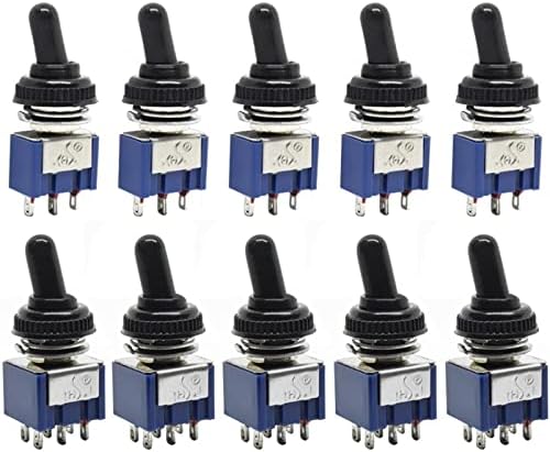 Zthome 5PCS MTS-102 103 MTS-202 203 TOGGLE SWITCH 6A 125VAC ON ON SPDT 6MM MINI SWITC