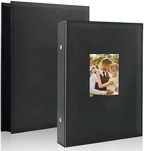 Албум со фотографии Artmag 4x6 300 фотографии, голем капацитет за албуми за слики со слики од кожа на свадба, има 300 хоризонтални 4x6 фотографии