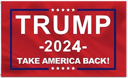Трамп знаме 2024 Земете Америка назад 3x5ft Банер затворен месинг од месинг, живописна декорација на домови во црвена боја за обожаватели