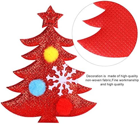 Vifemify Божиќни артикли - 40 парчиња црвена Божиќна декорација DIY елка лепенка за висечки додатоци за забави за забави