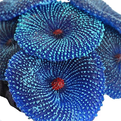 Декорација на Preeyawadee Аквариум вештачки смола корално море растение украс силиконски нетоксично сино