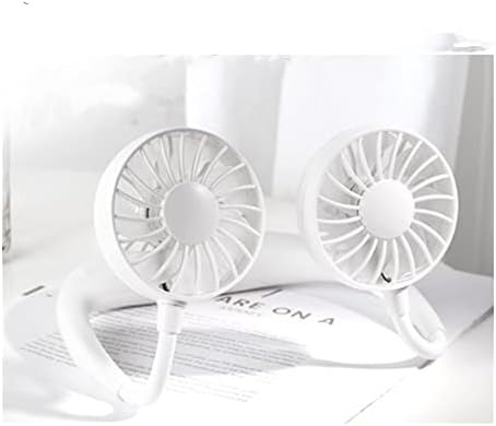 XBBMEN личен вентилатор мини вентилатор преносен висички за висина на вратот USB, двојни вентилатори, двојни вентилатори, климатик за ладилник