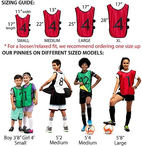 LVL10 Sports Pinnies - Реверзибилна нумерирана практика за вежбање пени за фудбал, кошарка за гребење - деца за возрасни