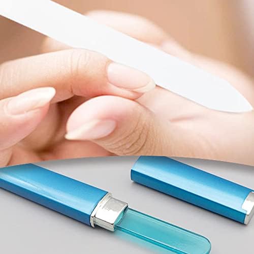 Стаклена датотека за нокти со кутија Кристална датотека за нокти постави професионална алатка за нокти за маникир или жени