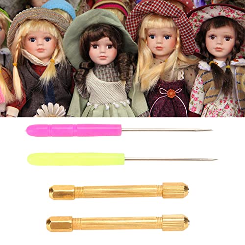 Алатка за кукли за коса, алатки за држачи за коса со кукли со 2 рачки за легура на легури, долготрајна лесна куклена коса, правејќи кукли раси
