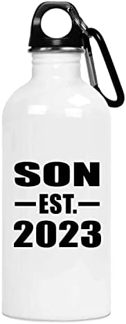 DesignSify Son основан EST. 2023 година, 20oz шише со вода од не'рѓосувачки челик изолиран Тумблер, подароци за роденденски годишнини
