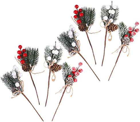 24 парчиња Вештачки Бор Гранка Божиќ Симулација Растителни Орнаменти САМ Декори