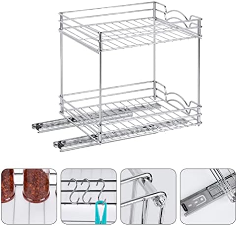 Cabilock Desktop Stand кујна за складирање на кујна вертикална метална складиште за складирање на полици, кујнски организатор за складирање