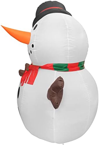 6 стапки високи Божиќни надуени симпатични прекрасни снежници со капа на надувување во дворот со вградени LED диоди, креваат