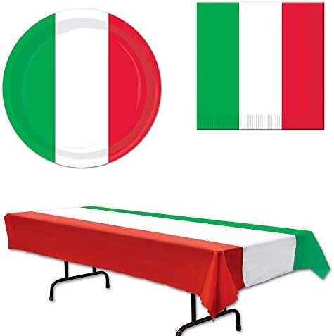 Италијански италијански таблички плочи за салфетки 33 парчиња пакет