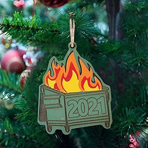 1 п.п. Божиќ 2020 Декорации комеморативни дамки за оган украси Интересни дрвени приврзоци погодни за сите украси