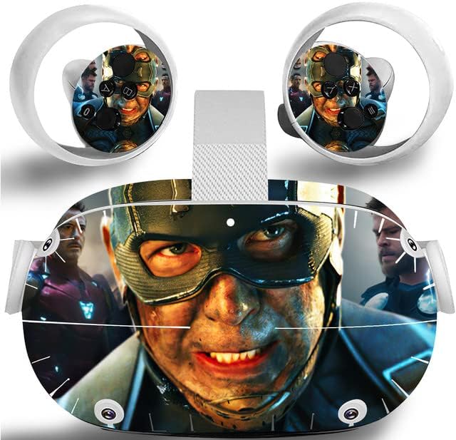 Водач Херој Окулус потрага 2 налепници за слушалки и контролори на VR, винилна декларална кожа за VR слушалки и контролор, додатоци