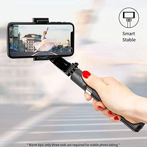 Штанд со боксер и монтирање компатибилен со Samsung Galaxy J7 Star - Gimbal SelfiePod, Selfie Stick Extendable Video Gimbal стабилизатор за Samsung Galaxy J7 Star - jet Black