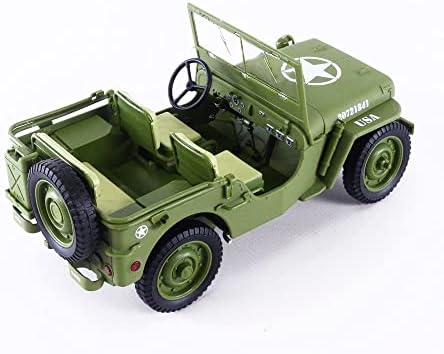 Воена полиција на американска диорама на американската армија Втората светска полиција Зелена 1/18 диекаст модел автомобил 77406