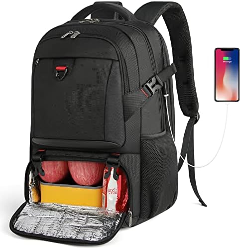 Dakuly Travel Bandpace Екстра голем ранец на лаптоп 17 инчи со USB -порта за полнење водоотпорен TSA пријателски ранец за мажи