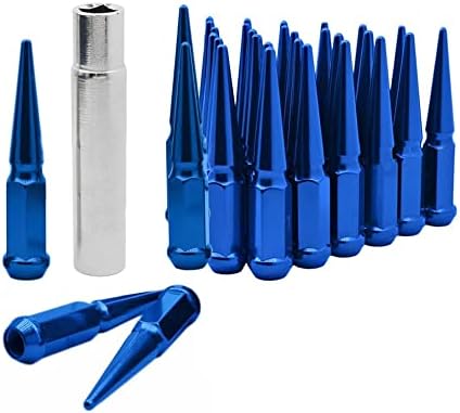 CA ги снабдува 32PC Spike Lug Nut 14x2 Blue 4,4 високиот Offroad Extended Metal Lugs Premium