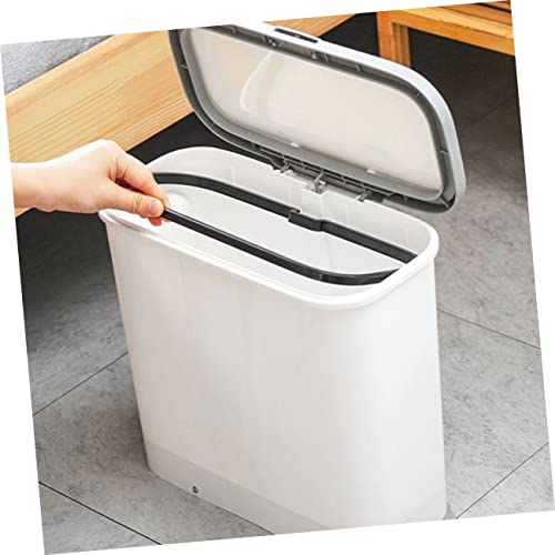 Doitool Slit Trash Can Conter Litter Box со отпадоци за капаци со капаци канцеларија корпа за отпад Мал отпад за отпадоци за