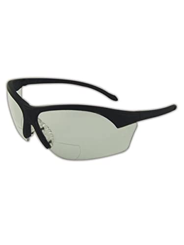Магидни безбедносни заштитни очила за читање, јасни леќи и црна рамка, 2,00 диоптер