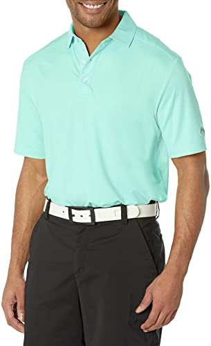 Callaway Men's Solid Micro Hex Performance Performance Golf Polo кошула со UPF 50 заштита