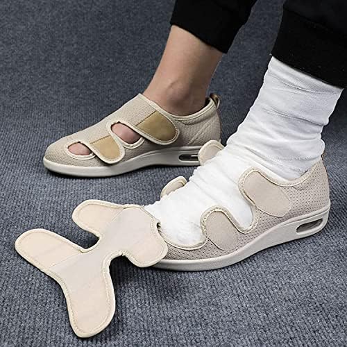 ZBJH Екстра широки дијабетични чевли со отечени нозе широко вклопуваат со голема големина артритис едем нозе обувки за дишење лесни чевли за одење на перничиња за во