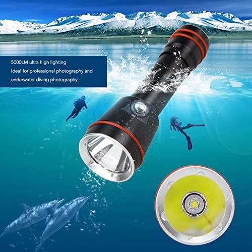 Професионална подводна фенерче, увезени чипови Подводни видео пополнуваат ноќно светло светло за заштита на алуминиум за заштита на алуминиум