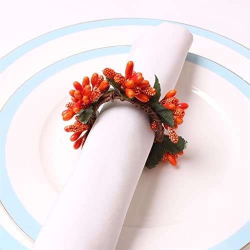 Lly 10 парчиња рачно изработено Божиќно цветно салфетка копче Божиќ прстен за салфетка