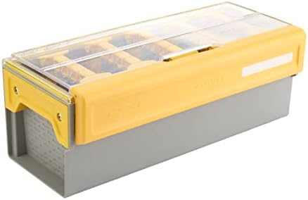 Кутија за комунални услуги за мамки за мамка Plano Edge, сива/жолта боја, има до 50 индивидуални мамки за жаби, складирање на додатоци,