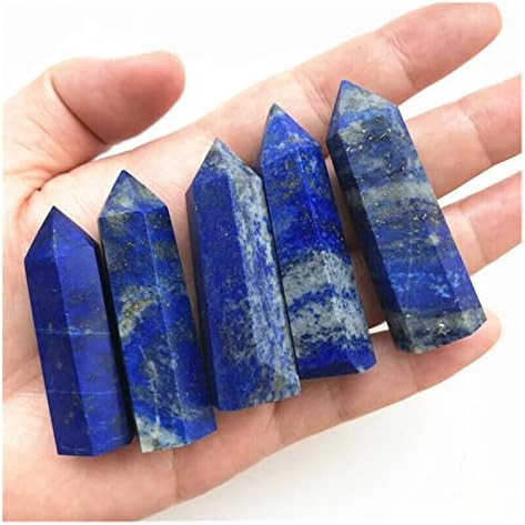 Binnanfang AC216 5PCS 40-65mm природен лапс лазули кварц кристален момент карпест камен стапче заздравување РЕИКИ декорација Природни камења и минерали кристали заздравување