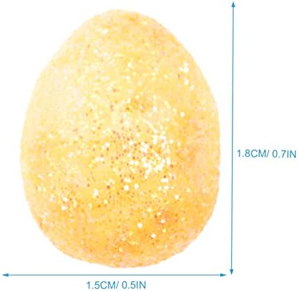Абаодам 100 парчиња Велигденски сјај јајца пена Велигденски јајца украси мини птици јајца за DIY занаети корпи за занаетчиски пакувачи за домашна забава дома