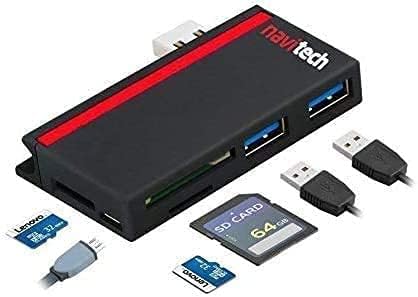 Navitech 2 во 1 лаптоп/таблет USB 3.0/2.0 HUB адаптер/микро USB влез со SD/Micro SD картички читач компатибилен со ASUS Chromebook