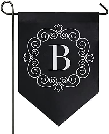 Oarencol Classic Monogram B Letter Lorg Large Lage Lage Lage Double Endided Home Decorative Garden Banner 28 x 40 инчи