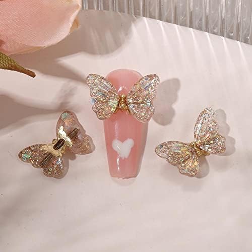 Деликатна прекрасна професионална 3Д смола Пеперутка Телефонски куќиште украси за нокти, живописни материјали за накит за накит - материјал