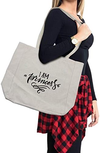 Амбесон-цртана торба за купување, женски женски зборови благосостојба на среќата само-loveубов тема, печатење на еко-пријателска торба за
