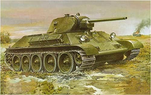 Уни-модел UUU72337 1/72 Советска армија Т-34/76 резервоар, модел во 1940 година, опрема за пиштоли Ф-34, пластичен модел