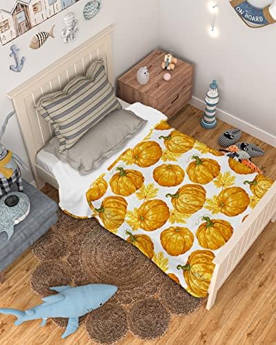 Бебе ќебиња портокалова тиква супер мека удобна ќебиња за дете новороденче расадник јавор од лисја деца кревети фрли ќебе шетач