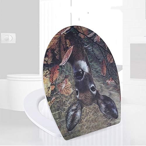 Wdbby тоалетни седишта за покривање MDF 3D Термички трансфер печатено од страна на капакот на тоалетот за тоалети со тоалетот за домаќинството,