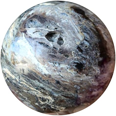Сатенски кристали црна опалска сфера ретка скапоцена камења кристална топка 1,5-1,75 инчи